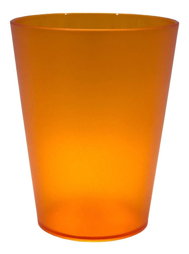 Vaso Acrilico Irrompible En Colores Traslúcidos Practi-k Naranja