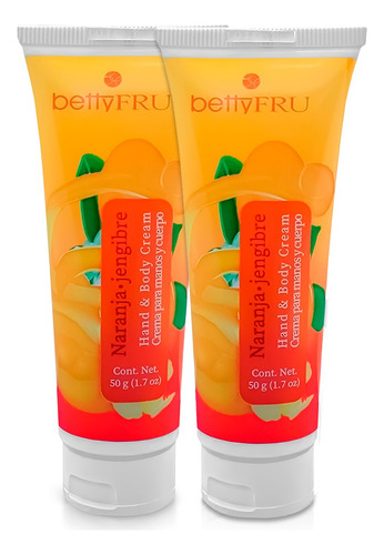 Crema Corporal Suavizante Betty Fru Aroma Té Verde 2 Pack Fragancia Naranja/jengibre