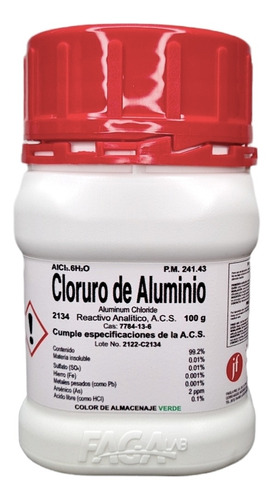 Cloruro De Aluminio R. A. De 100 G Fagalab