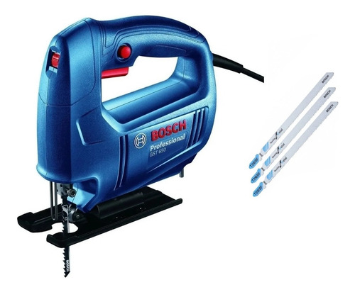 Sierra Caladora Bosch Gst 650 450w Vv + Hojas Bosch T 318 Af