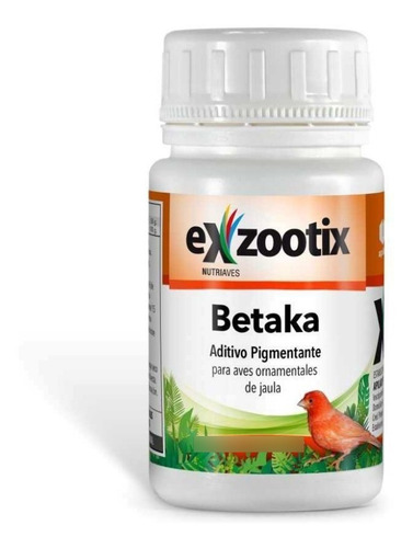 Betaka X 80g Exzootix Canarios Aditivo Alimenticio Pigmento