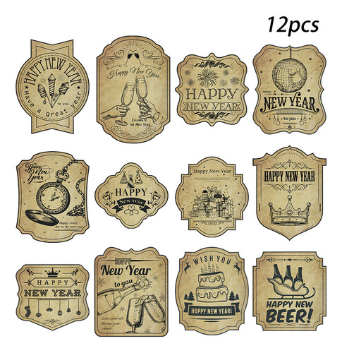 Adhesivos Decorativos Retro Para Botellas De Vino Tinto, Vin