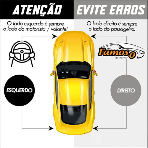 Par Espelho Retrovisor Escort 1997 A 2004 Preto Com Controle