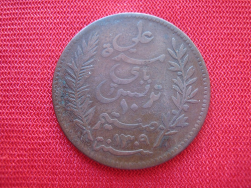 Túnez 10 Céntimos 1892 