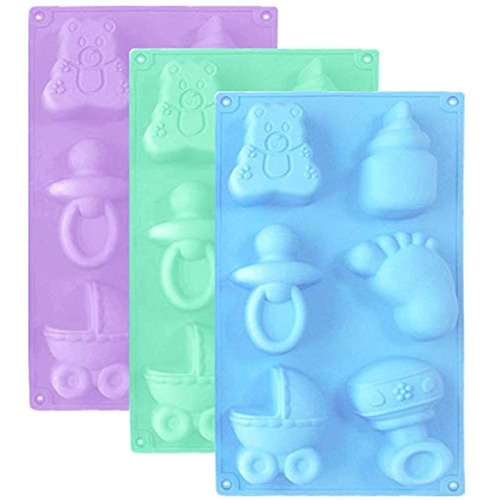 Paquete De 3 Moldes De Silicona Para Baby Shower, Danzix, Bi