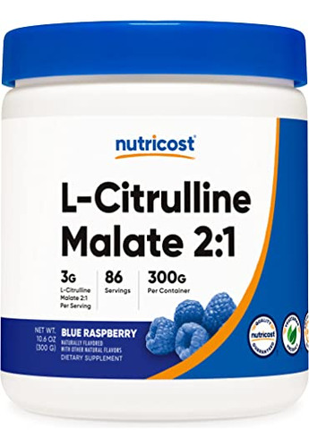 Suplemento Nutricost L-citrulina Malato 2:1 300g De Framboes