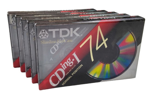 Cassette Audio Original * 5 Unidades - Tdk  Cding1  74'