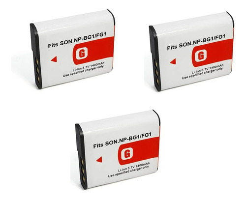 3 Baterías Np-bg1 Alternativa Sony Dsc-w30 Dsc-w30l Dsc-w30w