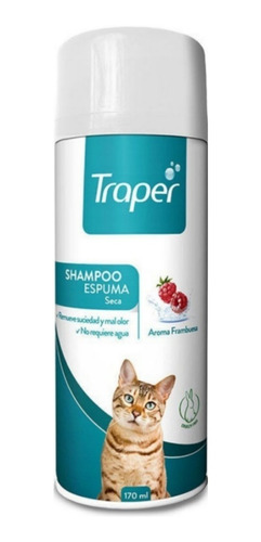 Shampoo Traper Espuma Seca De Gato 170ml 