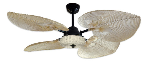 Ventilador Techo Palas Y Tapa Tejida De Rattan Verona Gatti