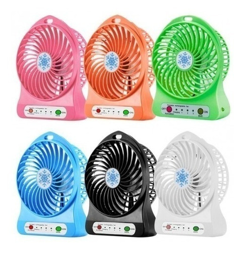 Ventilador Recargable Portátil Abanico Con Linterna Usb X Ma