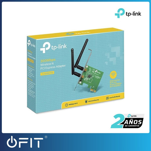 Imagen 4 de 8 de Placa De Red Wifi Tp Link Pci-express 300mbps 2 Antenas