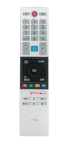 Control Remoto Para Tv Smart Toshiba Ct8543 Netflix Youtube 