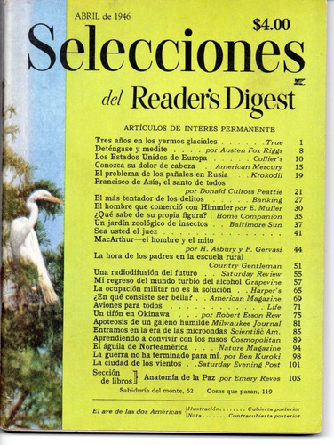 Selecciones Del Reader´s Digest Nº65 Abril 1946