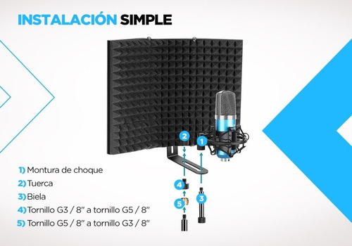Imagen 9 de 10 de Filtro Antipop Elefir Para Home Studio - 3 Paredes El Mejor