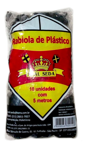 Rabiolas De Plástico 5 Mts Pacote Com 10 Unidades