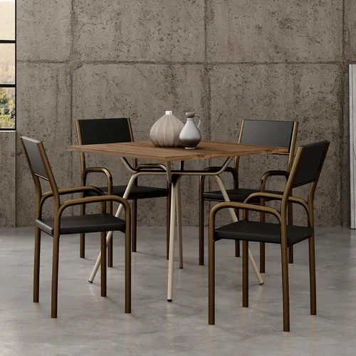 Mesa 90x90 Design Legno Champagne