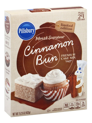 Pillsbury Cinnamon Bun Cake Mix Rollo Canela Harina Pastel
