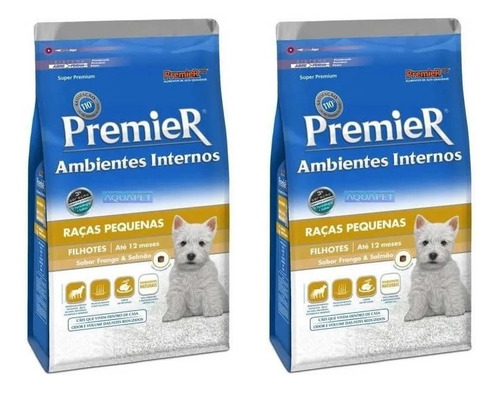 Ração Premier Amb.internos Cães Filhotes 2,5kg Kit 2 Unid.