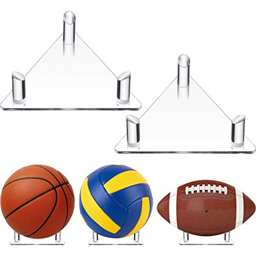 Jetec 2 Piezas Acrylic Ball Stand Display Holder Sports Ball