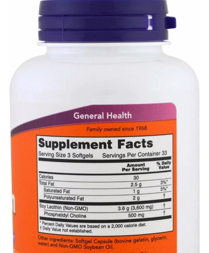 Lecitina De Soya 1200mg Sin Gluten