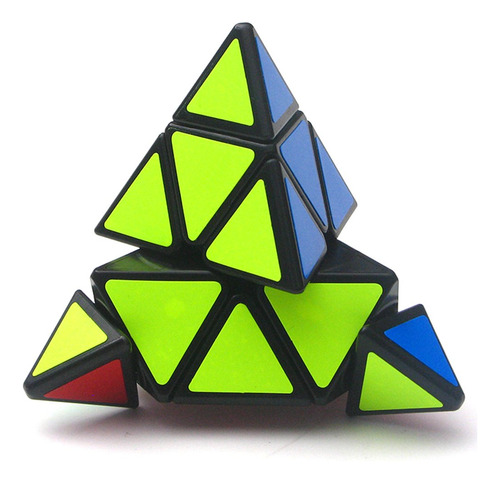 Pirámide Speed Cube 3x3 Triángulo Puzzle Toy Negro Color De La Estructura