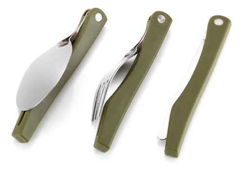 I Juego De Cubiertos Portátil For Acampar Con Cuchara