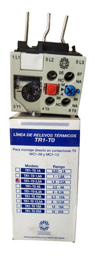 Rele Termico Reg. 1,6 / 2,5a. Montero Tr1-t0 2,5a. Ind.arg.