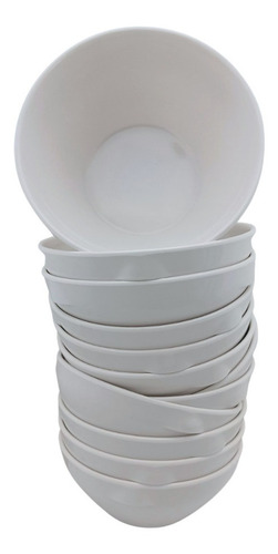 Tazón Avenero Melamina Blanca 600 Ml 12 Pz Incluye Color Blanco Avenero Blanco