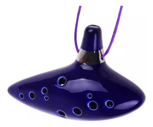 Flauta Ocarina Alto C Legend Of Zelda De Cerámica Con 12 Agu