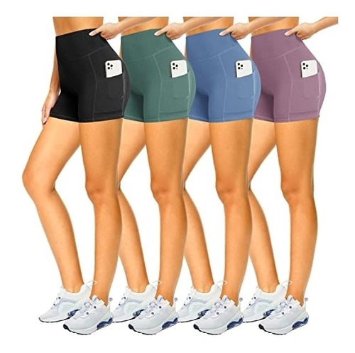 Shorts De Ciclista Para Mujer Paquete De 4 Talla M