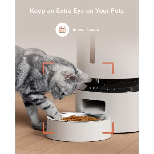 Dispensador Automático De Comida Gatos Cámara, Video ...