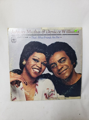 Johnny Mathis Tha's Whats Friends Are For Disco Lp Vinilo