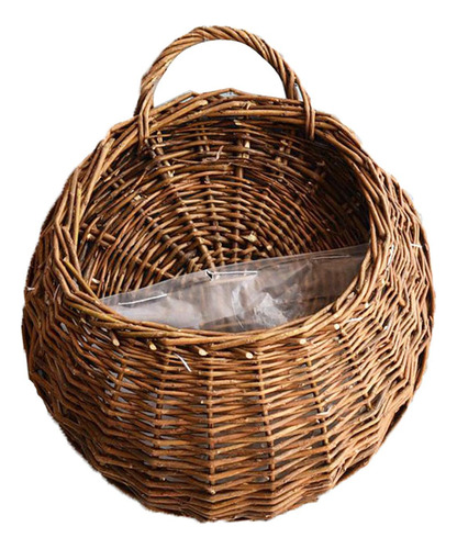 Cesta De Almacenamiento Tejida A Mano, Soporte De