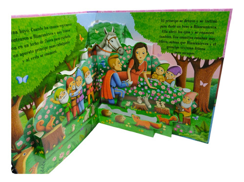 Libro De Cuento Infantil Mis Cuentos Soñados Blancanieves Con Pop-up Imagenes 3d En Todas Sus Páginas Para Más De 3 Años