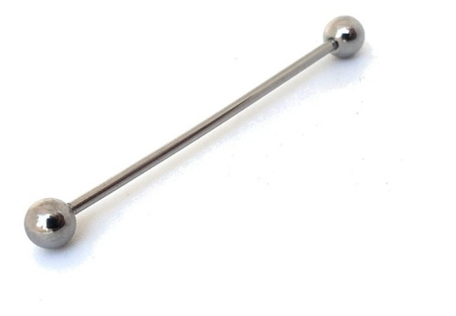 Piercing Transversal Reto Grande 5cm Em Aço Cirurgico 316l