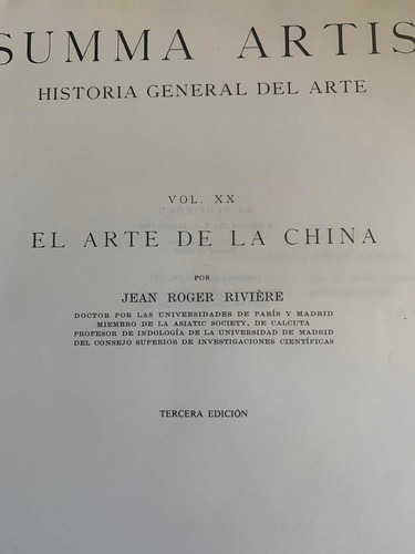 Imagen 2 de 2 de Summa Artis Tomó Xx El Arte De China