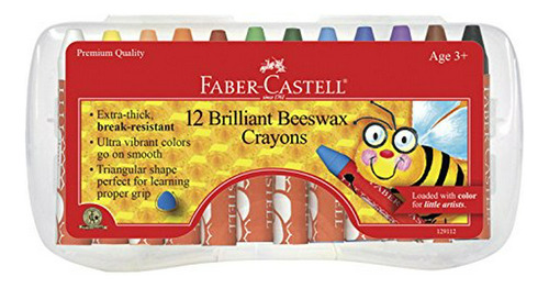 Crayones De Cera De Abeja Faber Castell, 12 Unidades