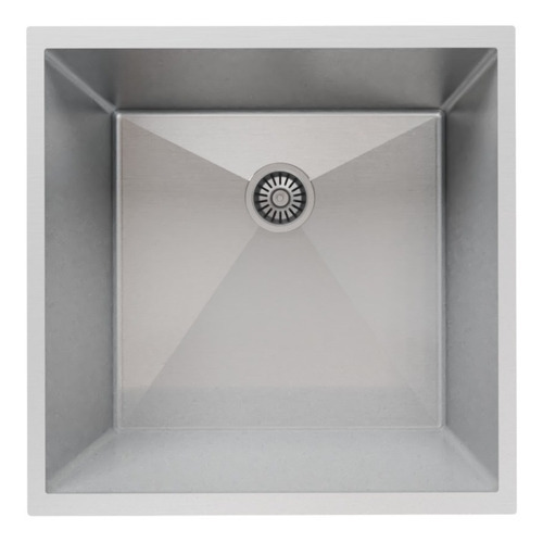 Pia Cuba De Inox Sobreposta De Aço Inoxidável P/ Lavar Cor Aço inox escovado