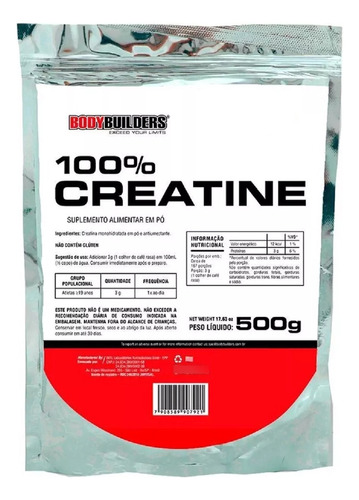 100% Creatina Pura - 500g - Exclusivo