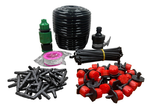 Imagen 2 de 8 de Kit Riego Sistema Automático 20 Metros Set Completo
