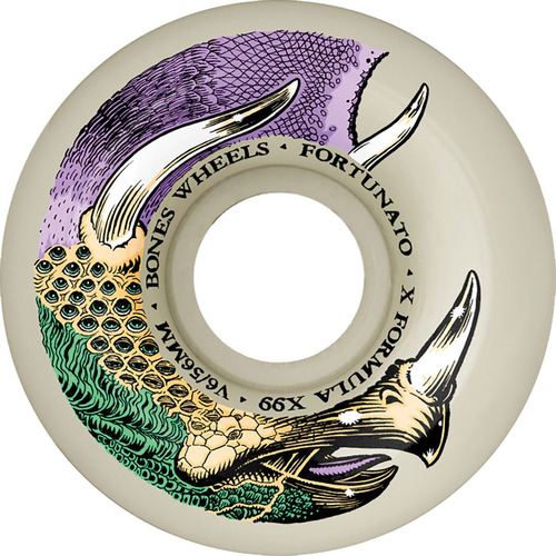 Ruedas Bones Fortunato Xf V6 Dino-sortas 56 Mm 99a Natural