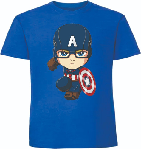 Camisetas Capitan America Marvel Niños Adultos Mod I