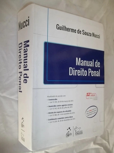 Livro - Manul De Direito Penal Guilherme De Souza  Nucci
