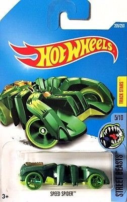 Hot Wheels - Speed Spider Green - Araña Verde Street Beasts