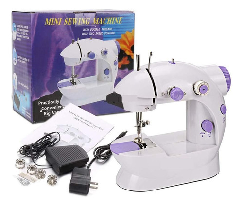 Maquina De Costura Portatil Pedal Mini De Mesa 127/220V