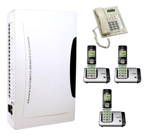 Kit Conmutador 4x16; Tel. Multilínea; 3 Ext Vtech Cs6719