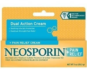 Neosporin Primeros Auxilios Antibióticos Máxima Fuerza Crema