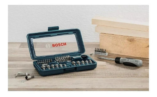 Imagen 3 de 7 de Juego Set Destornillador Puntas Tubos Bosch 46uni 2607017399