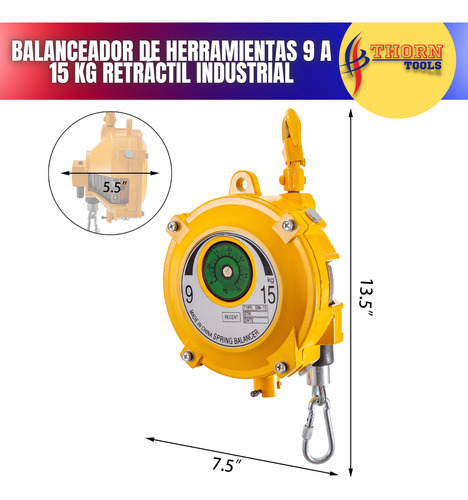 Balanceador De Herramientas 9 A 15 Kg Retráctil Industrial